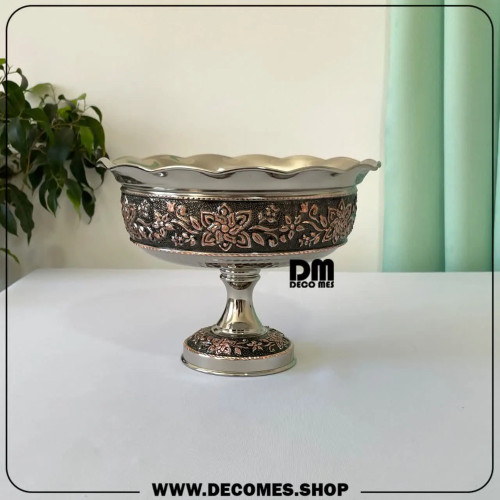 شکلات خوری مسی کروم جدید(مدل گل یاس/کد1891)
