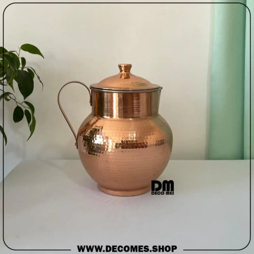 پارچ مسی درب دار(مدل توپی/کد2086)