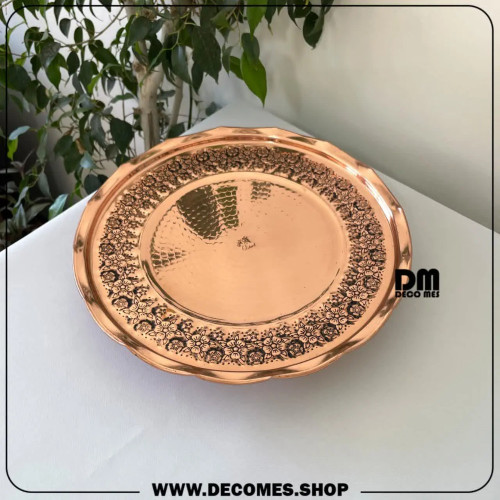 شیرینی خوری مسی نانو3 پایه(مدل گلبرگ/کد980)