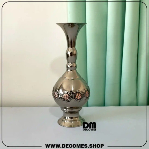 گلدان مسی دکوری(مدل گلبرگ الماستراش/کد1928)