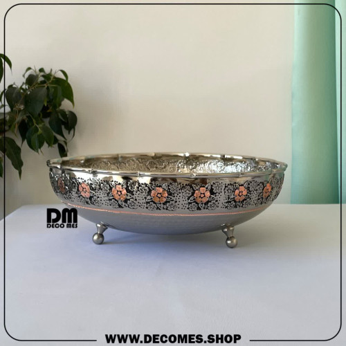 میوه خوری مسی کروم گل سرخ(کد1897)
